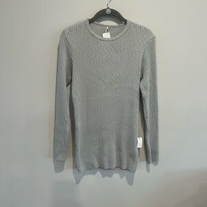 Pete Collection Gray Ribbed Sweater | Size L